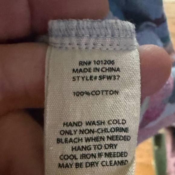 Soft Surroundings Colorful Abstract Short Sleeve Top - Picture 6 of 8